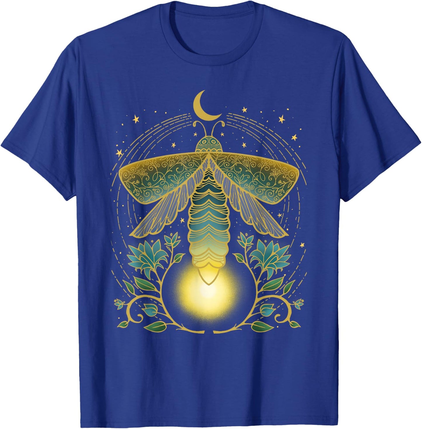 Firefly, Magical Lunar Mystical Design for Nature Lovers T-Shirt - T-Shirt | Royal
