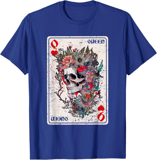 Queen of Hearts Card Game Horror Heart Queen Gothic T-Shirt - T-Shirt | Royal