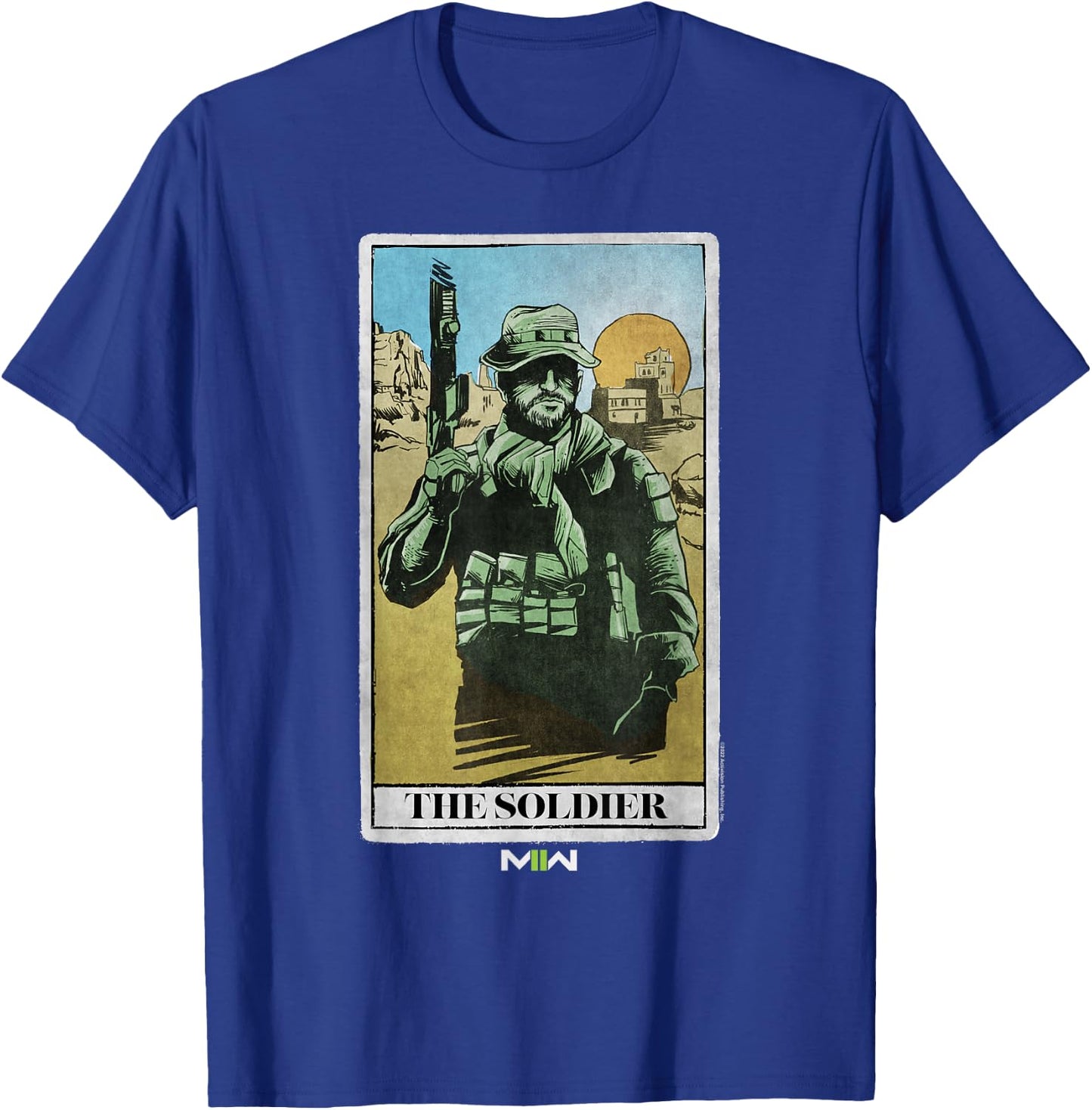 Call of Duty: Modern Warfare 2 The Soldier Desert Card T-Shirt - T-Shirt | Royal