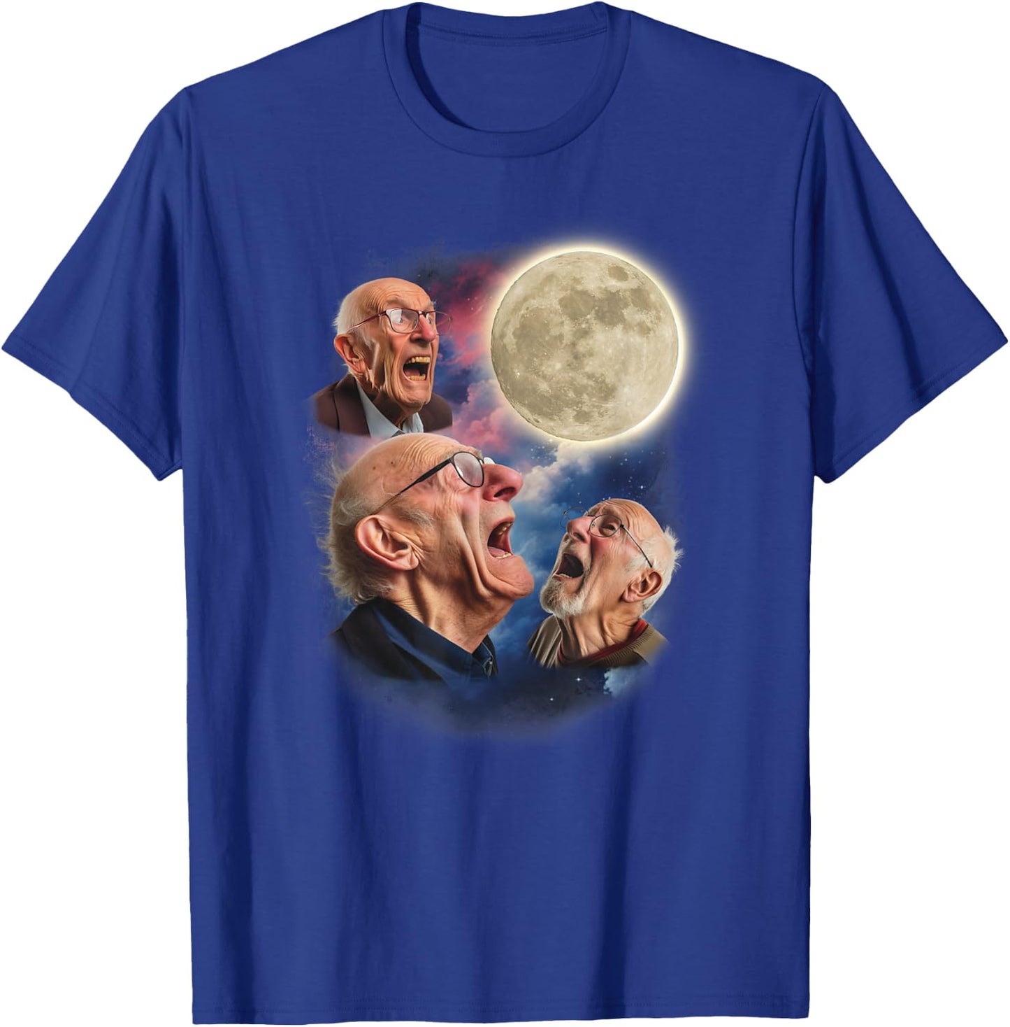 Howling Old Men Cringy Airport Exchange Embarrassing T-Shirt - T-Shirt | Royal