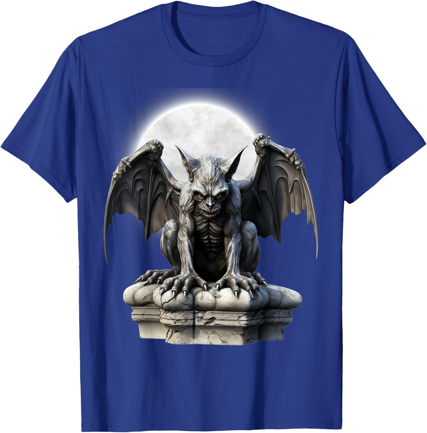 Gothic Winged Gargoyle Goth Fantasy Moon Halloween T-Shirt - T-Shirt | Royal