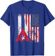 Cuba USA Flag Distressed - Half American T-Shirt - T-Shirt | Royal