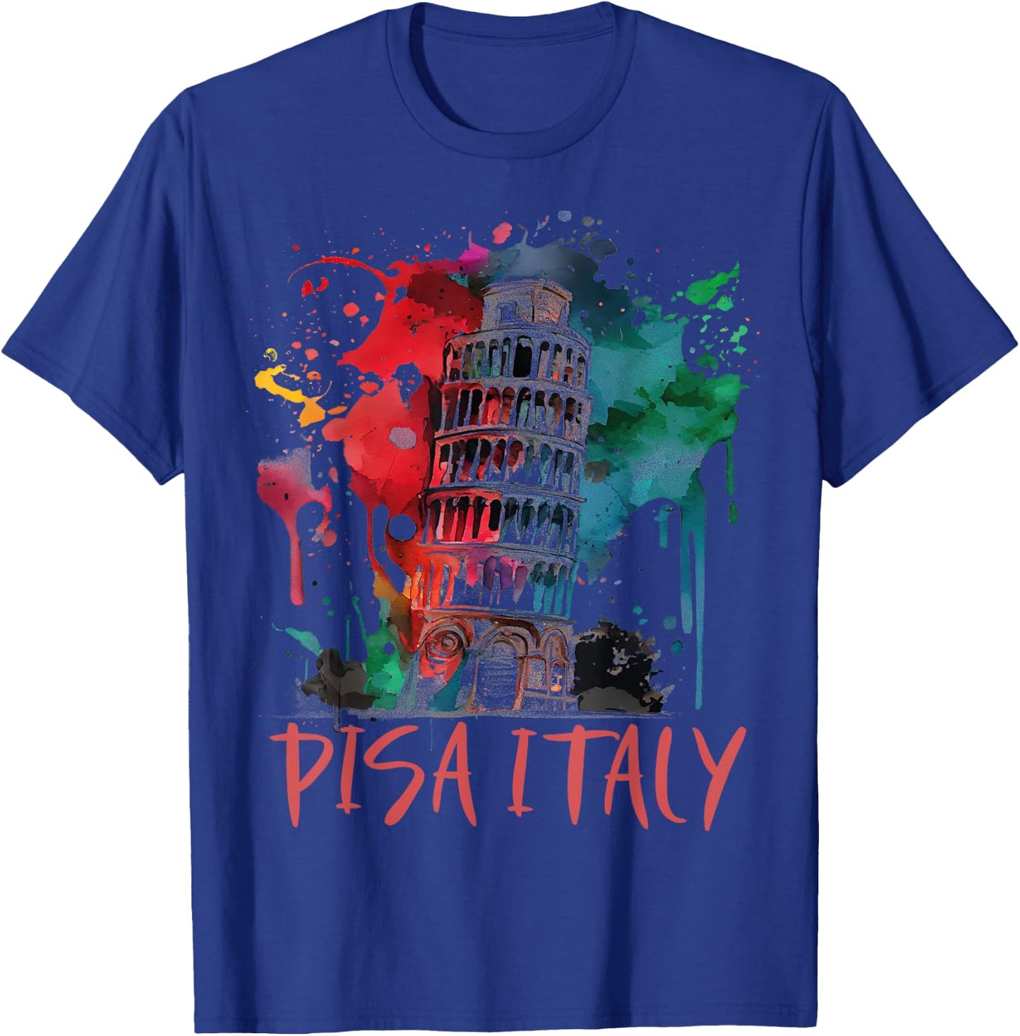 Italy Landmark Pisa Tower Tuscany Leaning Tower of Pisa T-Shirt - T-Shirt | Royal