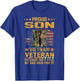 Proud Son Of Vietnam Veteran Patriotic Vet Flag USA for Kids Men T-Shirt - T-Shirt | Royal