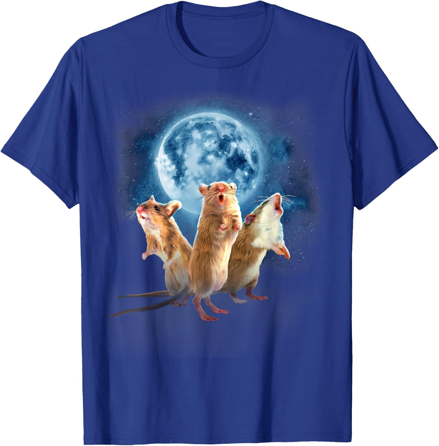 Funny Mouse Shirt - Mouse Shirt - Mice Howling at the Moon T-Shirt - T-Shirt | Royal