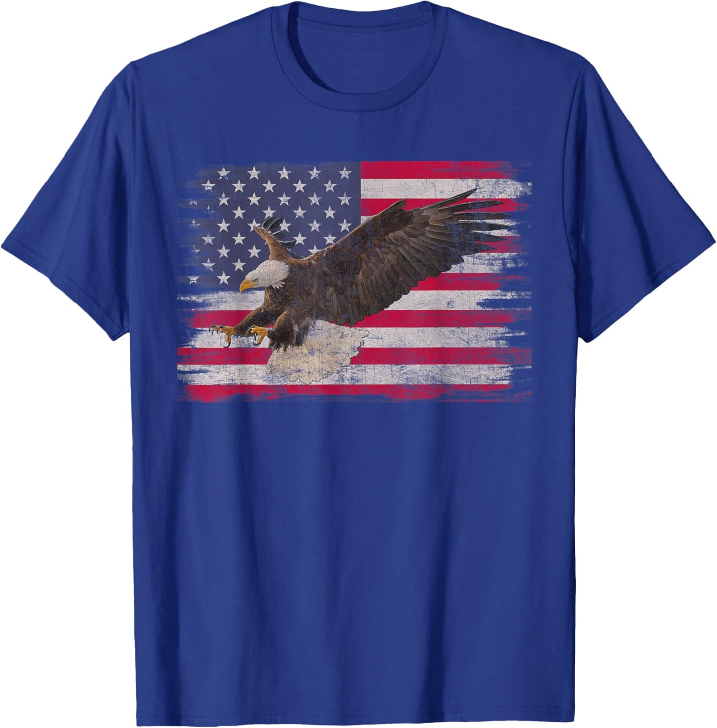 American Bald Eagle 4th Of July US Flag Patriotic Boys Men T-Shirt - T-Shirt | Royal