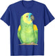 Blue-fronted Amazon Watercolor Parrot Portrait T-Shirt - T-Shirt | Royal