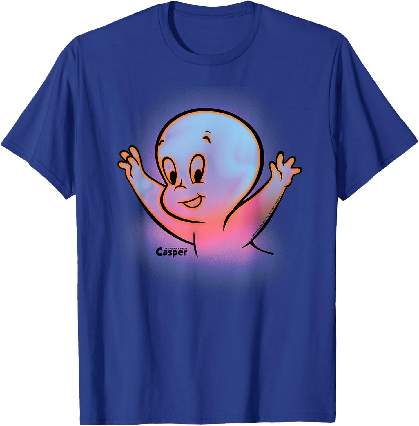 Casper the Friendly Ghost Halloween Retro Glow T-Shirt - T-Shirt | Royal
