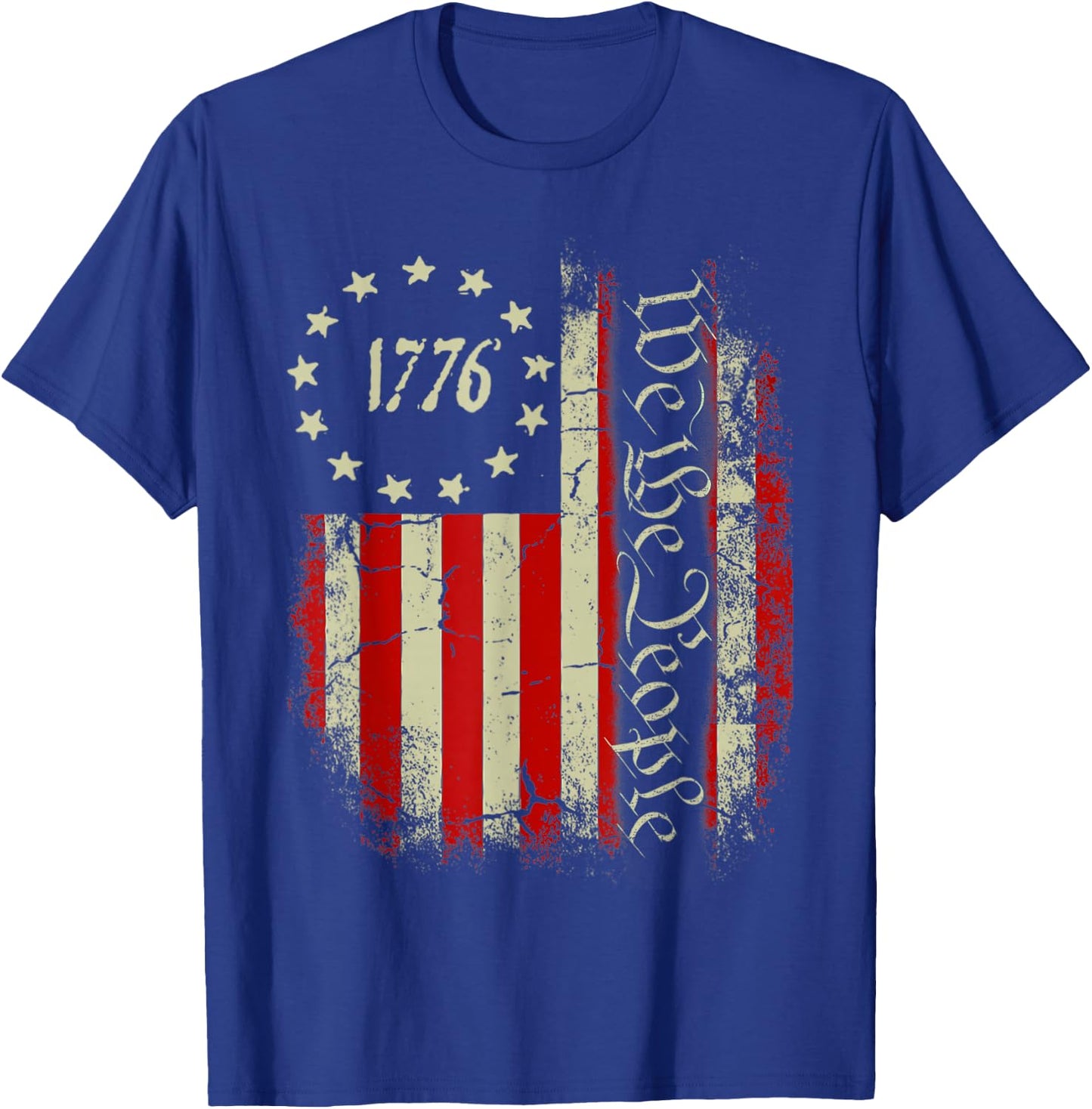 USA US Flag Patriotic 4th of July America T-Shirt - T-Shirt | Royal