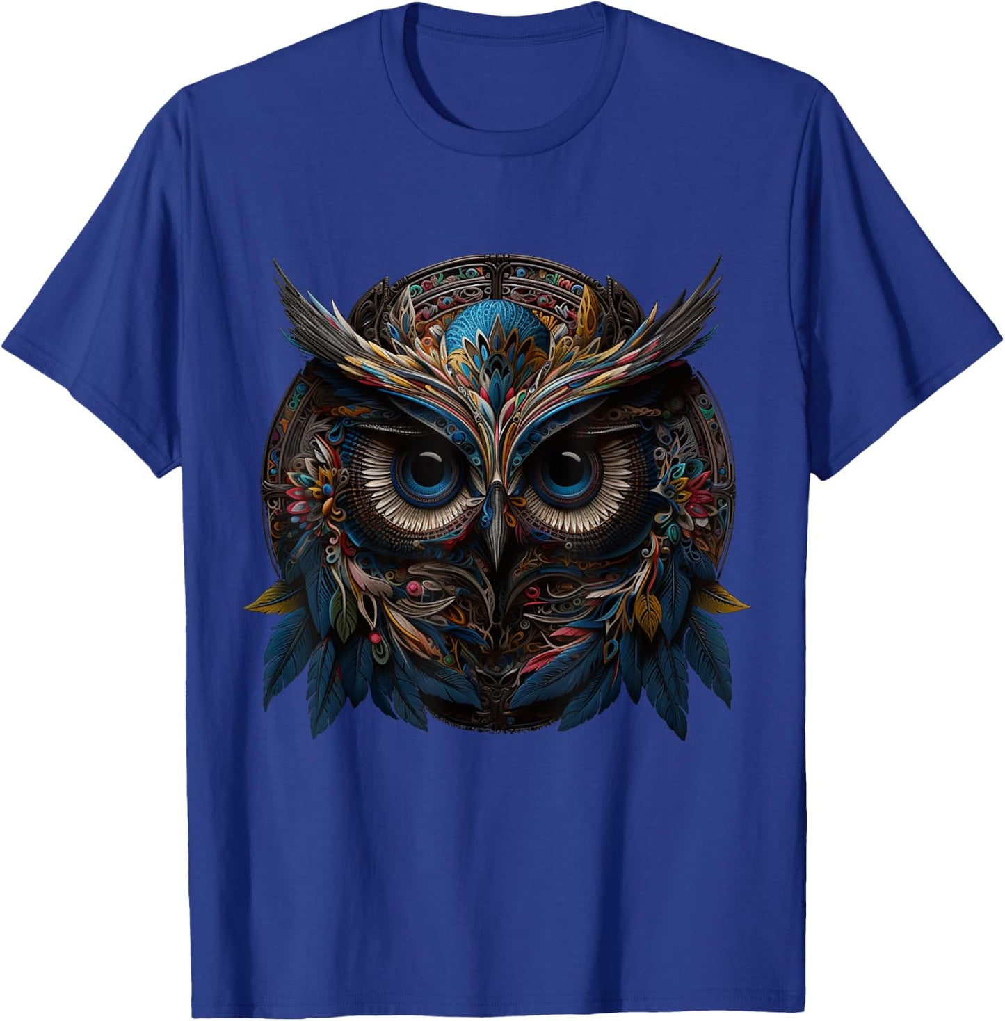 Owl artwork animal lovers - bird art animal owl T-Shirt - T-Shirt | Royal