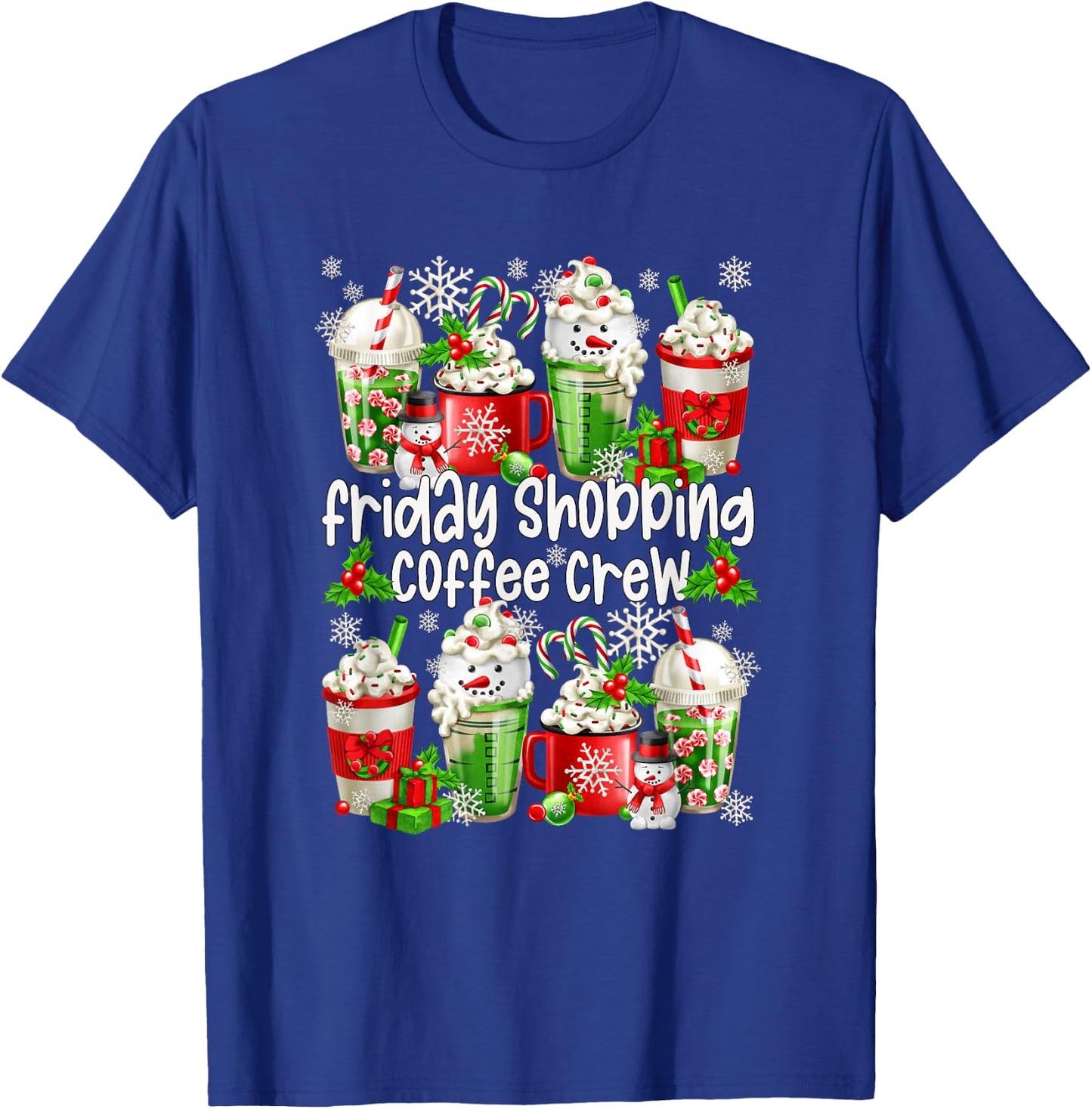 Friday Shopping Crew Black Shopping Family Group Xmas Coffee T-Shirt - T-Shirt | Royal