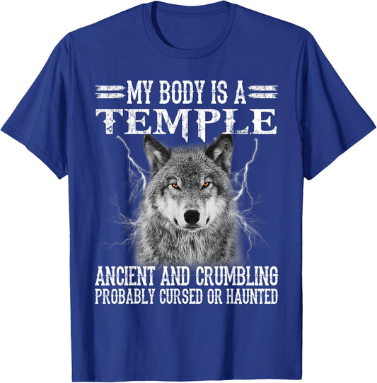 Wolf - My Body Is A Temple Ancient And Crumbling T-Shirt - T-Shirt | Royal