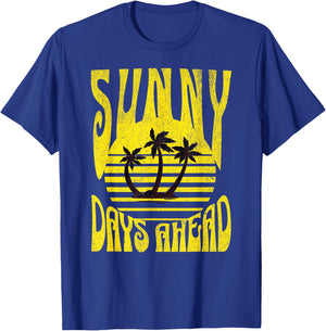 Sunny Days Ahead Retro Vintage Hippie Style Summer Vacay Men Women T-Shirt - T-Shirt | Royal