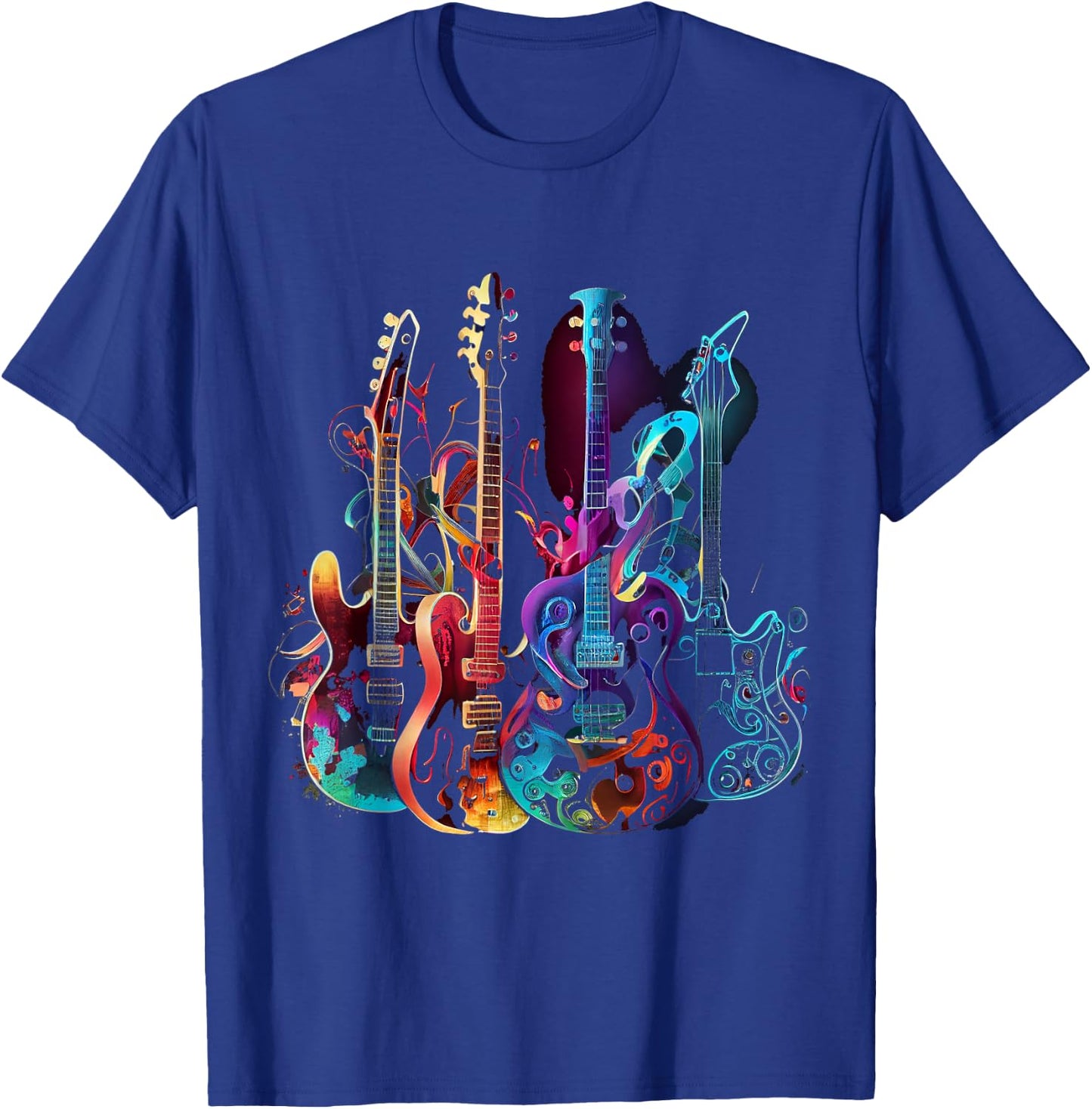 Guitars musician guitarist T-Shirt - T-Shirt | Royal