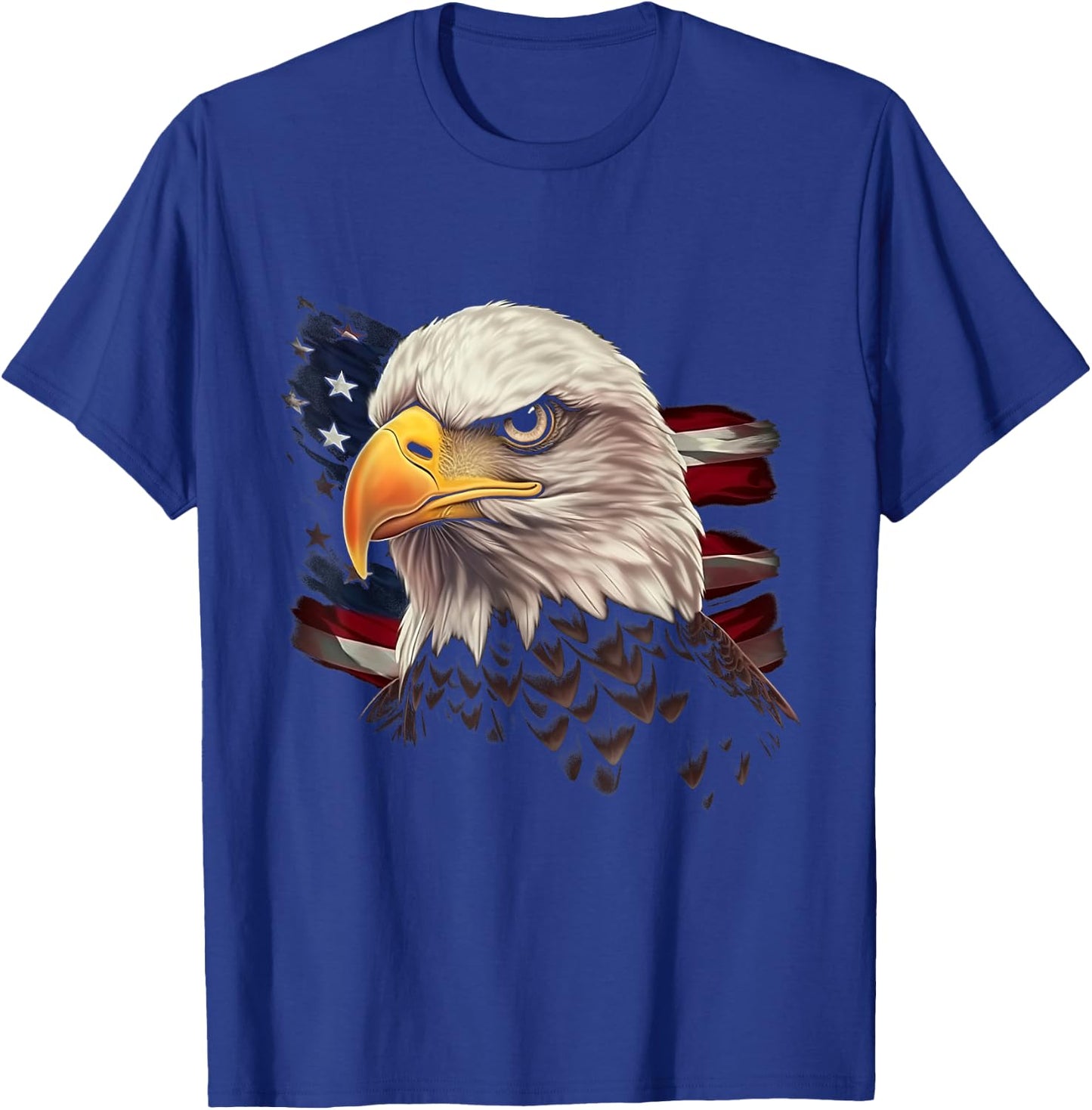 American Bald Eagle American Flag USA Bald Eagle T-Shirt - T-Shirt | Royal