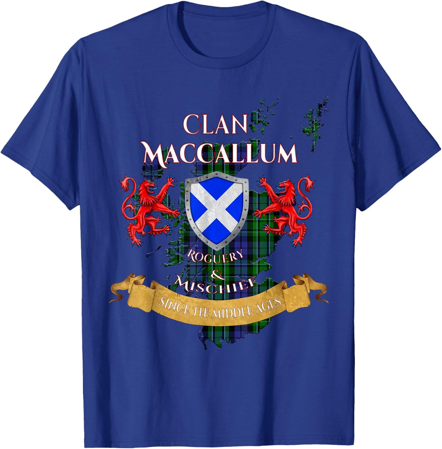 MacCallum Scottish Family Clan Middle Ages Mischief T-Shirt - T-Shirt | Royal