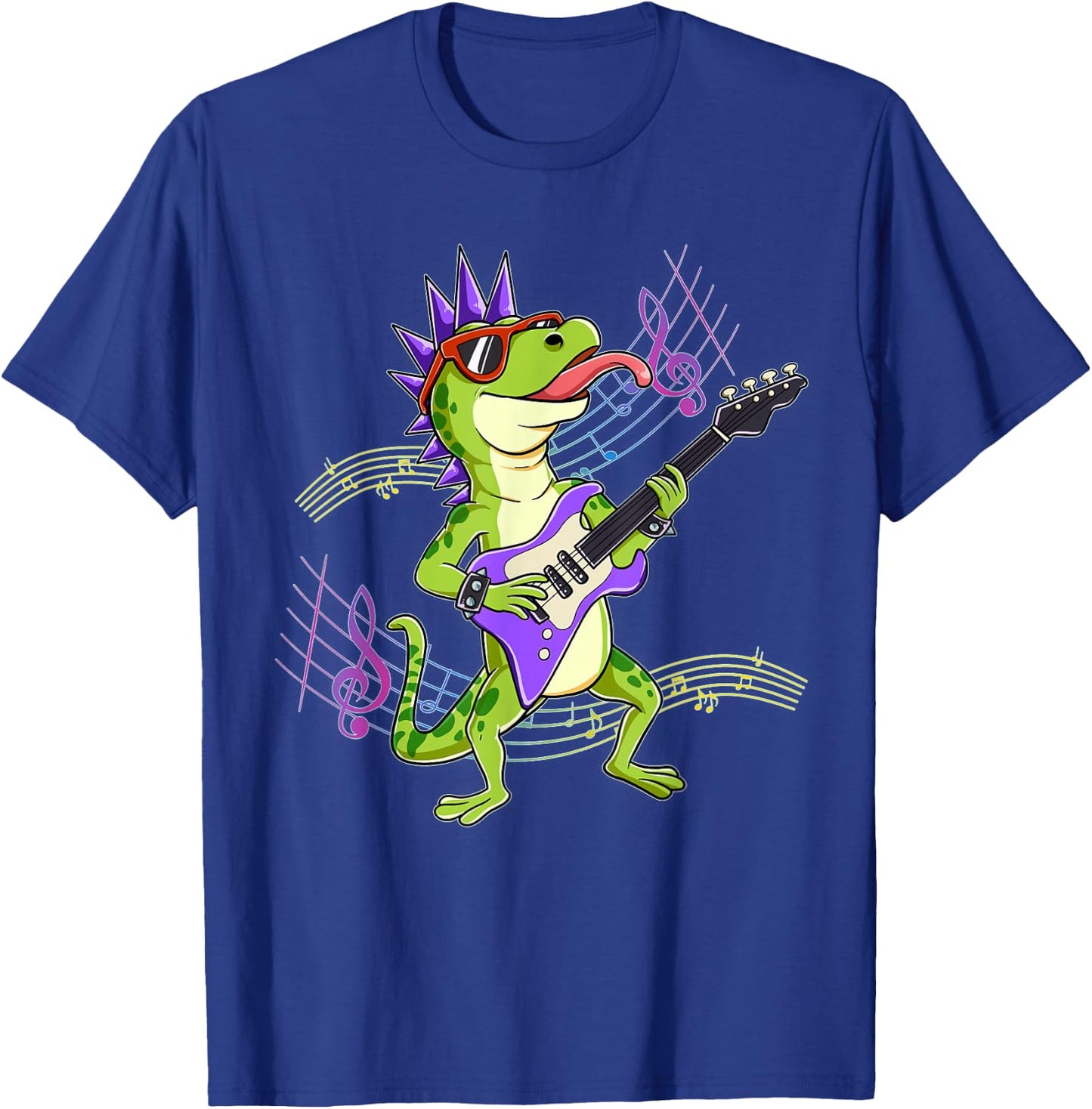 Gecko Guitar Rockstar T-Shirt - T-Shirt | Royal