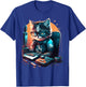 Cat Work On Computers with glasses cute cats Computer Nerd T-Shirt - T-Shirt | Royal