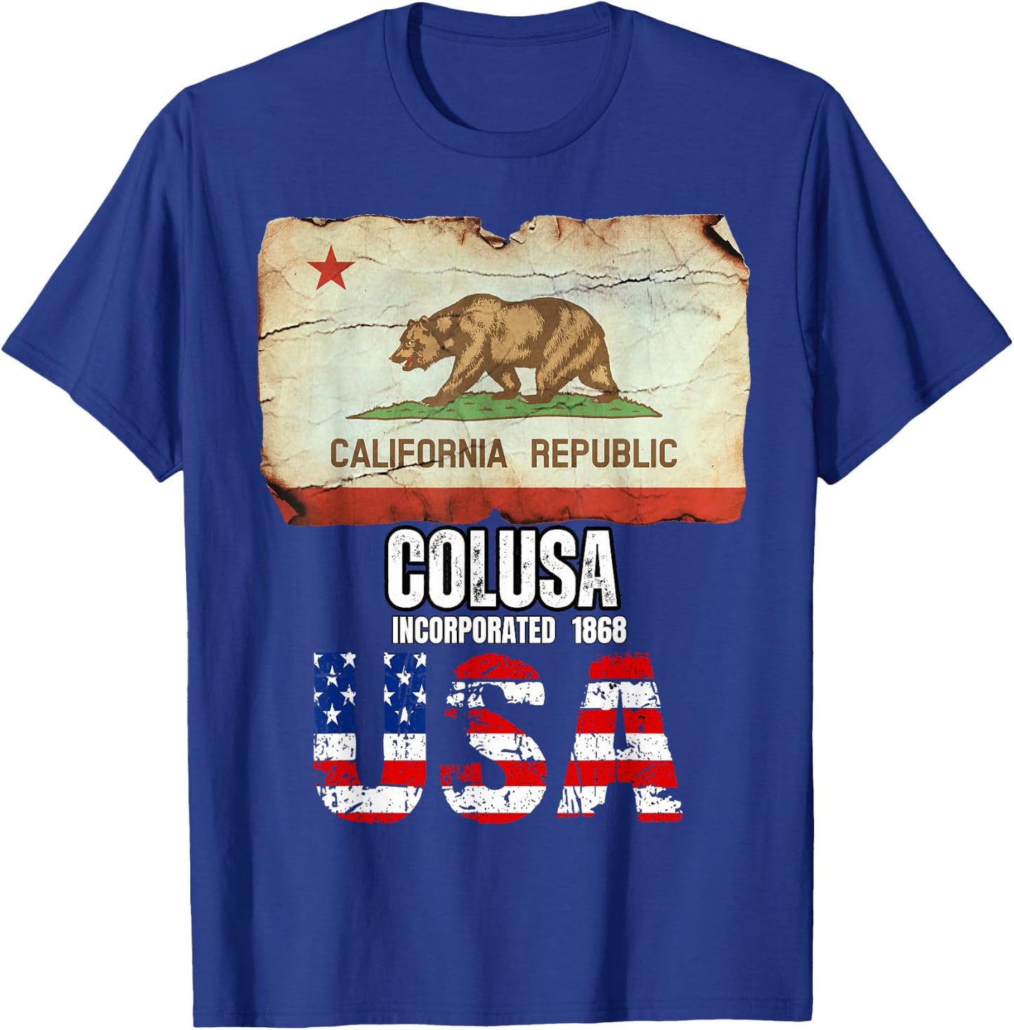Colusa California CA Colusa County Souvenir T-Shirt - T-Shirt | Royal