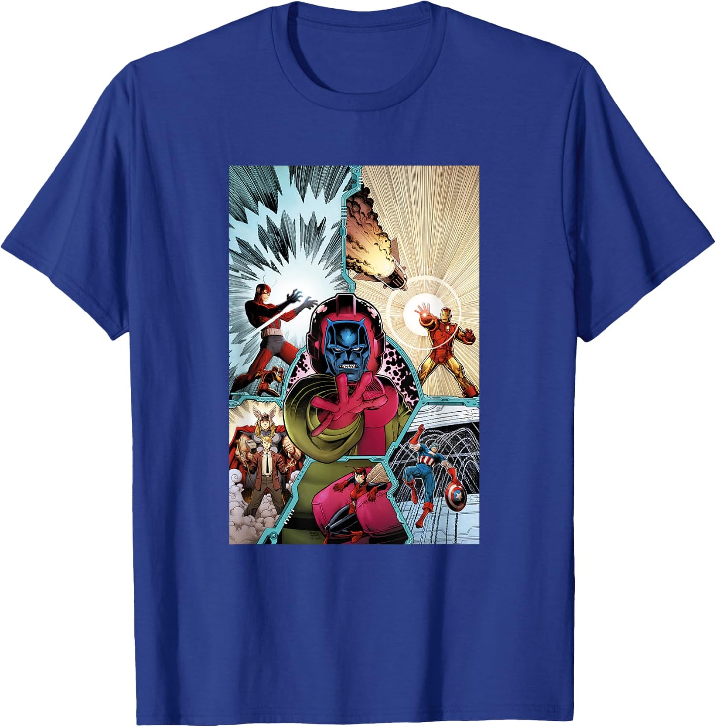 Marvel Avengers Kang the Conqueror Classic Comic Cover T-Shirt - T-Shirt | Royal