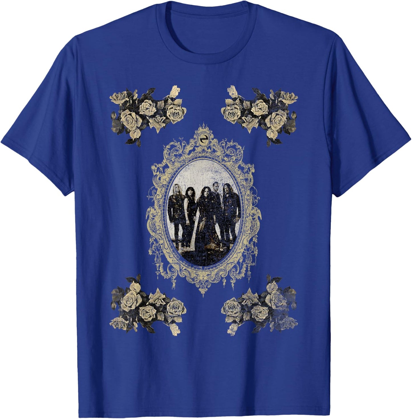 Evanescence – Vintage Roses On Asphalt T-Shirt - T-Shirt | Royal
