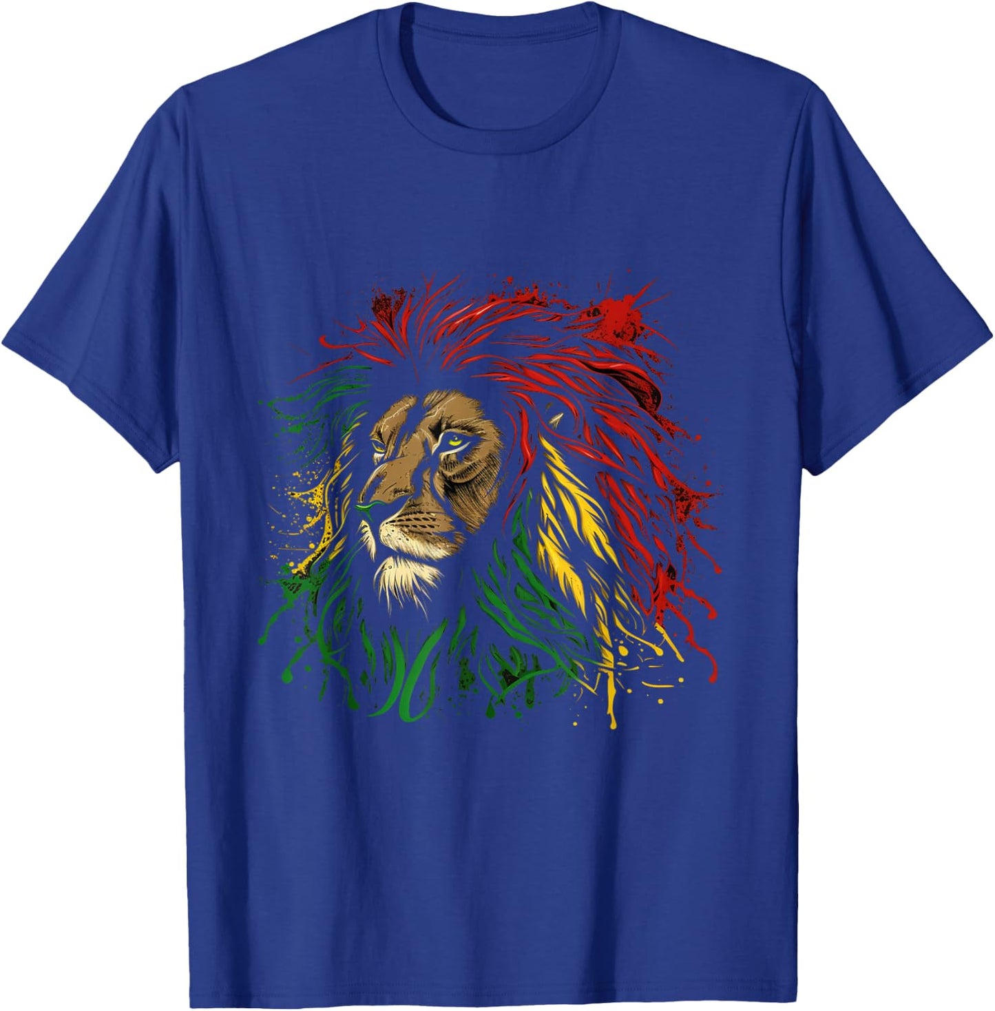 Rasta Reggae Lion Of Judah Jamaican Roots Rastafari Lion T-Shirt - T-Shirt | Royal