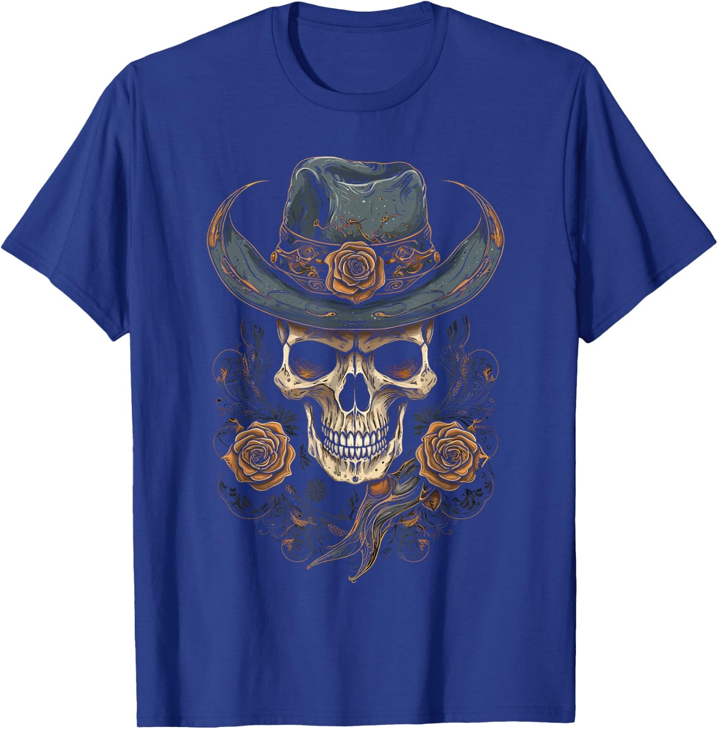 Gothic Y'allternative Aesthetic Western Skull , Men T-Shirt - T-Shirt | Royal