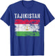 Tajikistan Flag Distressed - Men Women - Tajikistani Flag T-Shirt - T-Shirt | Royal