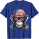 4th Of July US Flag Monkey T-Shirt - T-Shirt | Royal