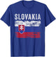 Slovakia Flag Distressed - Men Women Kids - Slovak Flag T-Shirt - T-Shirt | Royal