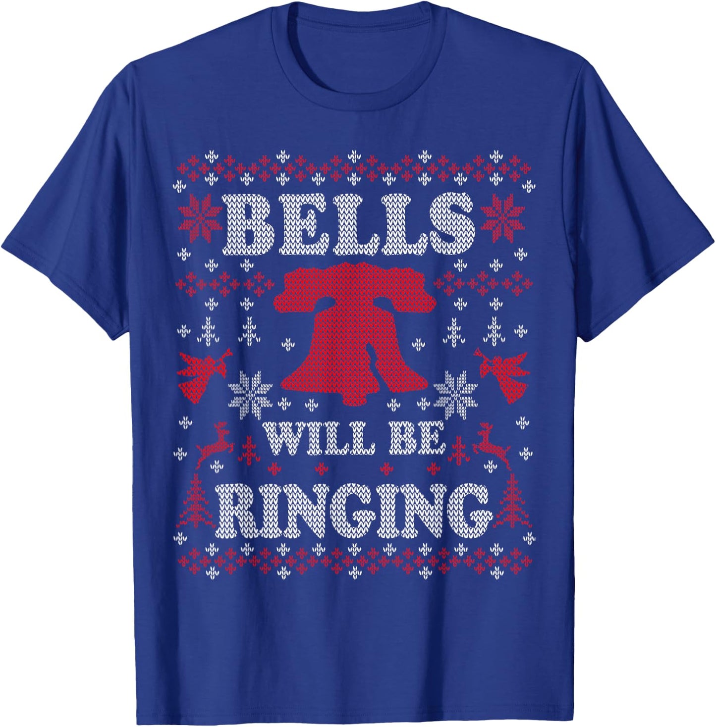 Liberty Bell Philadelphial Ring the Bell Ugly Christmas T-Shirt - T-Shirt | Royal