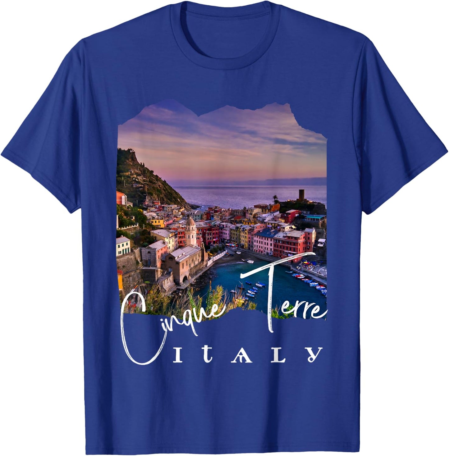 Cinque Terre At Night Cinque Terre Souvenir T-Shirt - T-Shirt | Royal