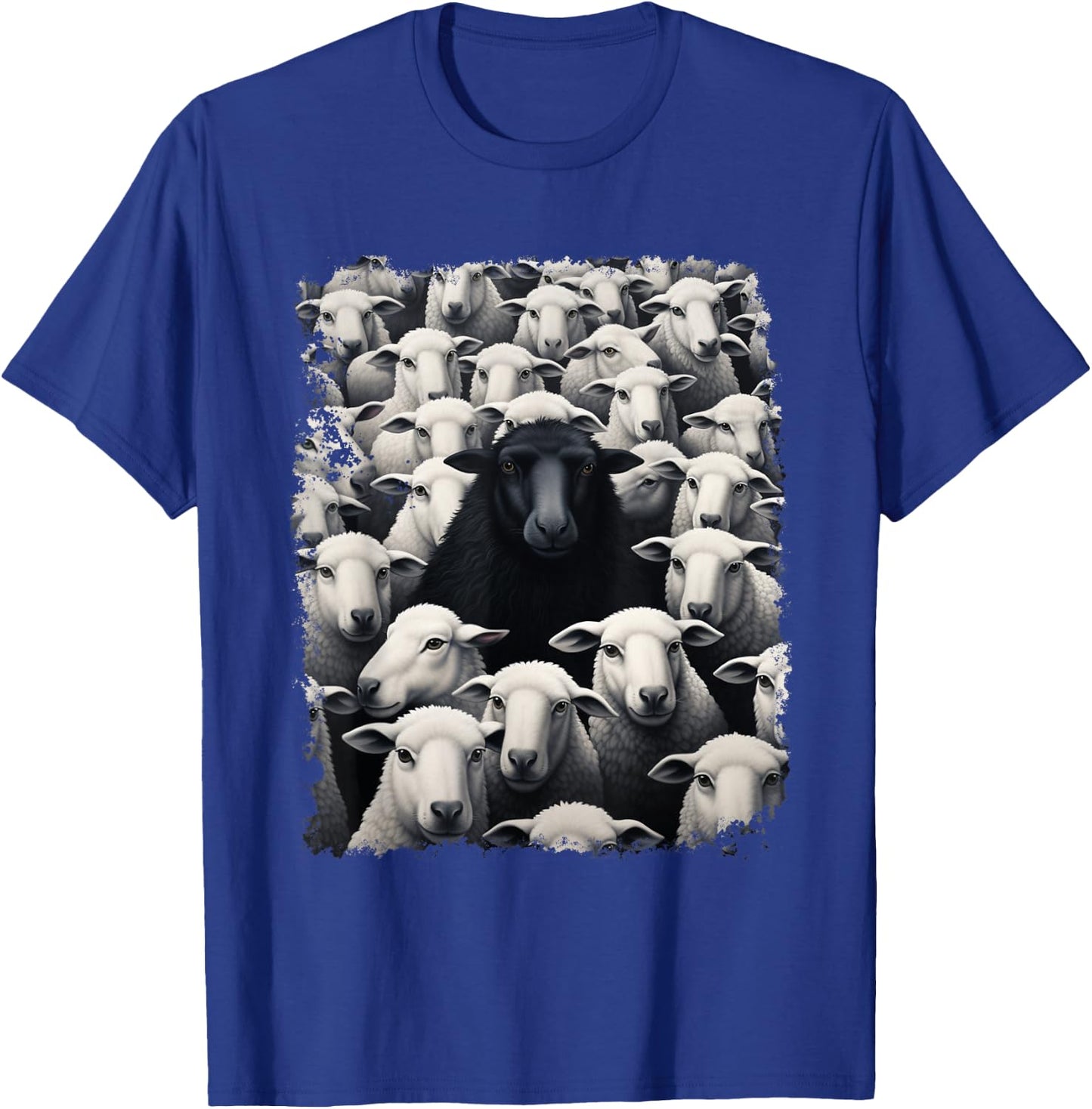 Animal Sheep Black T-Shirt - T-Shirt | Royal