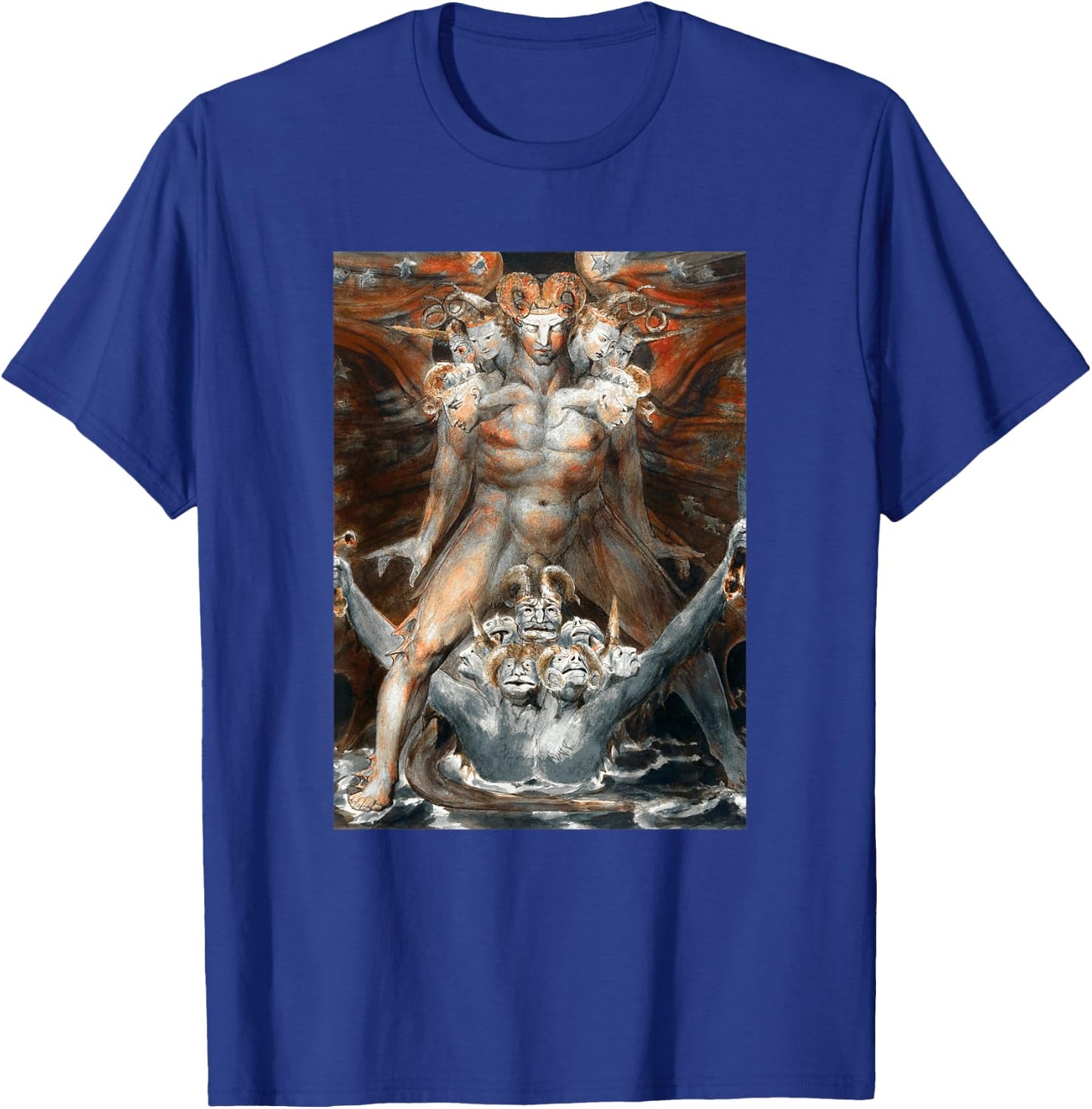 Great Red Dragon and the Beast William Blake The Bible Art T-Shirt - T-Shirt | Royal