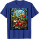 Stained Glass Style Strawberry T-Shirt - T-Shirt | Royal