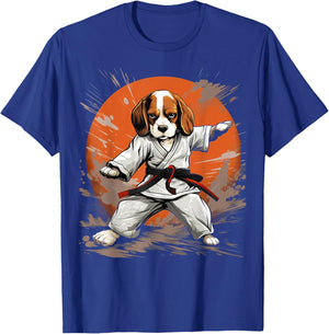 MMA Beagle Dog Karate T-Shirt - T-Shirt | Royal