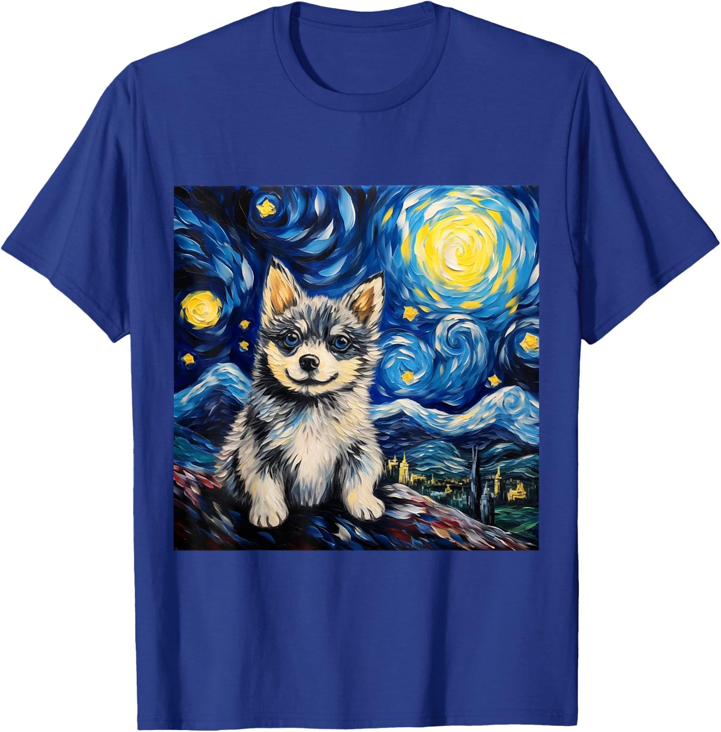 Starry Night Alaskan Klee Kai - Alaskan Klee Kai T-Shirt - T-Shirt | Royal