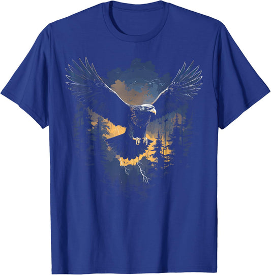 Eagle Forest Animal Wildlife T-Shirt - T-Shirt | Royal
