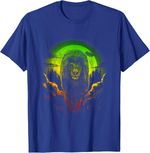 Rasta Reggae Lion Of Judah Jamaican Pride Rastafarian Lion T-Shirt - T-Shirt | Royal