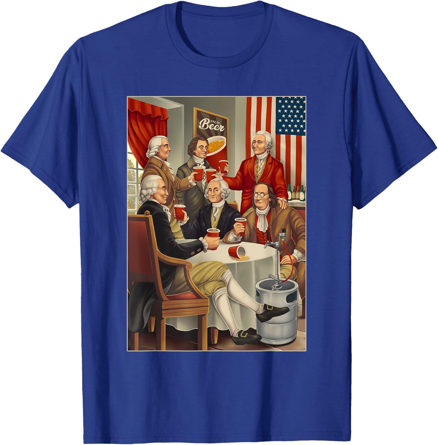 Founding Fathers Beer Keg 4th of July Shirt Founding Father Kids Men T-Shirt - T-Shirt | Royal