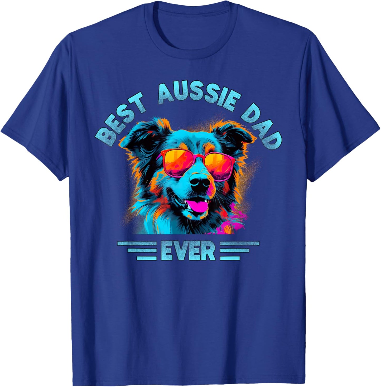 Aussie DAD Australian Shepherd T-Shirt - T-Shirt | Royal