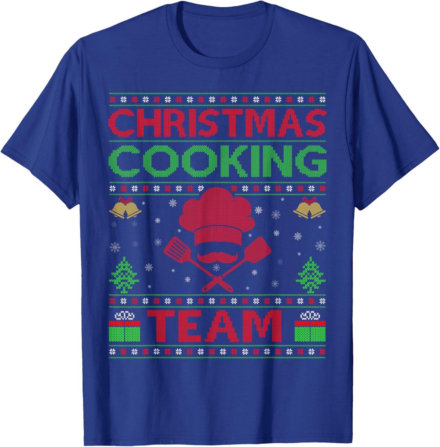 Cookies Squad Cooking Chef Christmas Cooking Team Ugly T-Shirt - T-Shirt | Royal