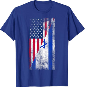 USA Israel Flags - United States of America, Israeli T-Shirt - T-Shirt | Royal