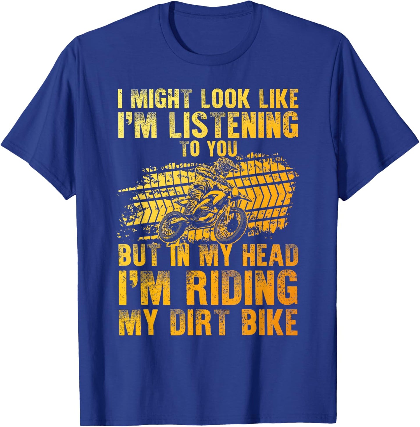 Funny Dirt Bike Art Women Dirtbike Motorcycle Riding T-Shirt - T-Shirt | Royal