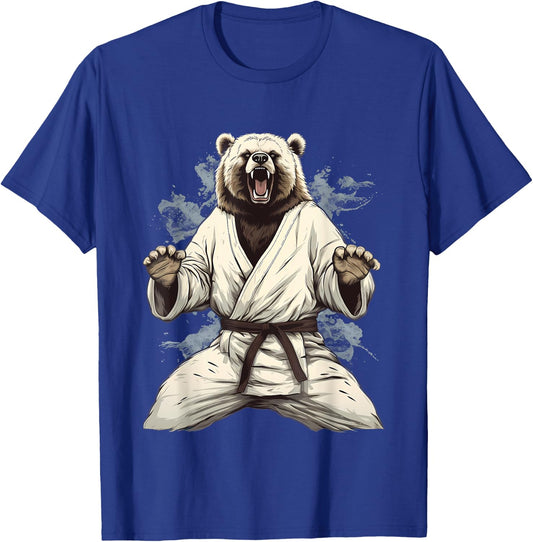 MMA Grizzly Bear Karate T-Shirt - T-Shirt | Royal