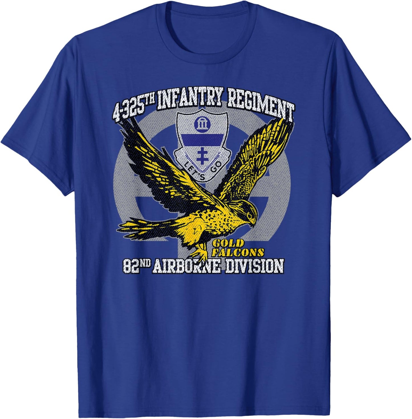 American Marauder: 4-325th Airborne Infantry Gold Falcons T-Shirt - T-Shirt | Royal