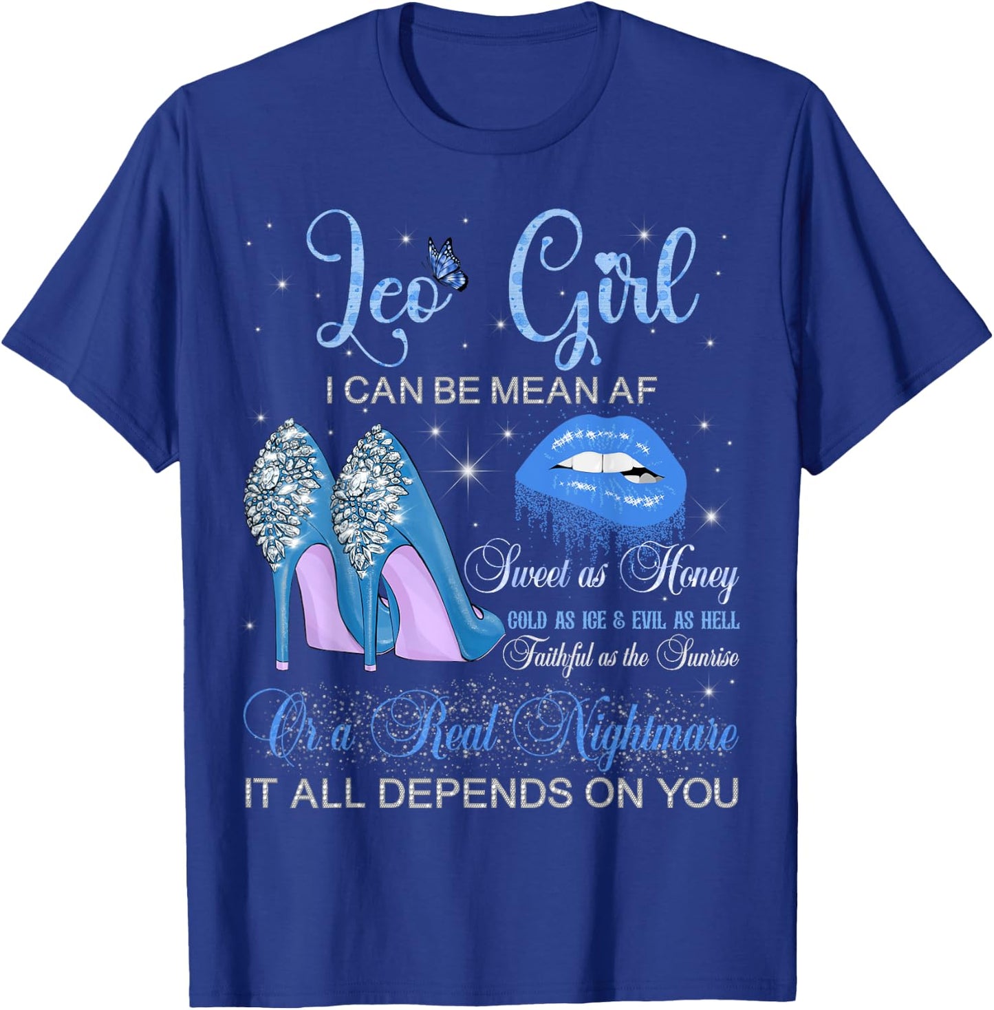 Leo Girl Zodiac Birthday Party Women Girls Horoscope T-Shirt - T-Shirt | Royal