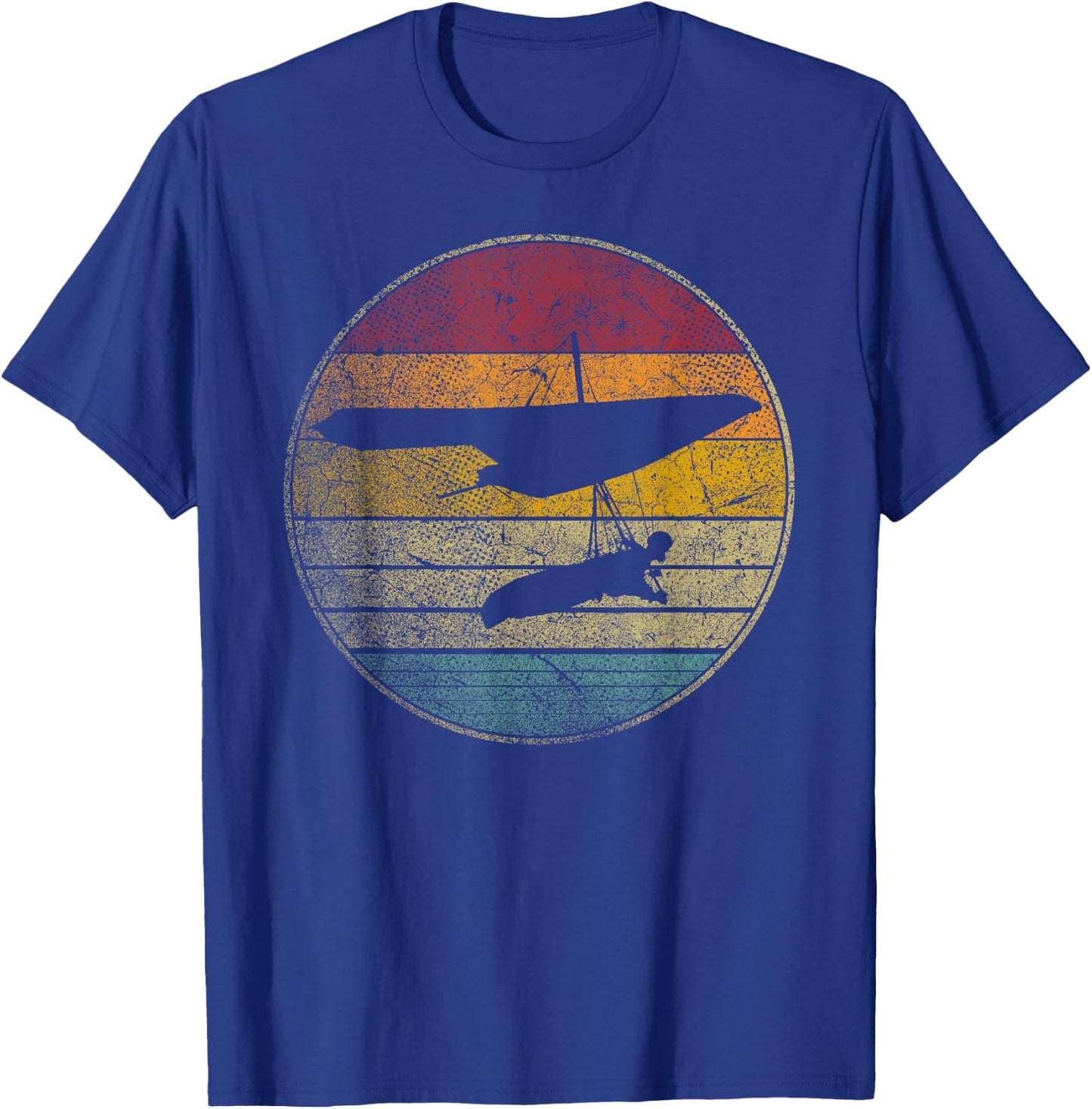 Hang Gliding Glider Gift Shirt Retro Style Vintage 70s 80s T-Shirt - T-Shirt | Royal