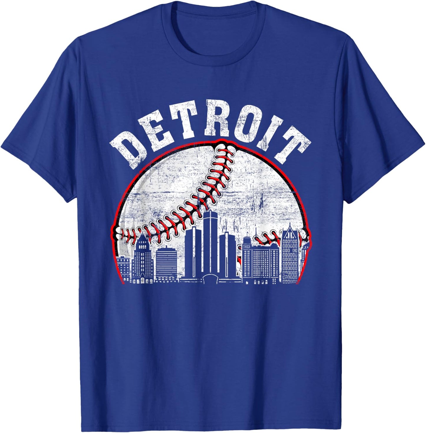 Detroit Vintage Baseball Lover Player Women T-Shirt - T-Shirt | Royal