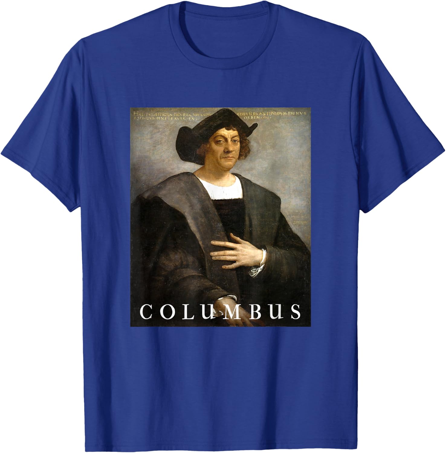 Christopher Columbus Portrait T-Shirt - T-Shirt | Royal